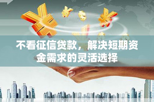 横山不看征信贷款，解决短期资金需求的灵活选择