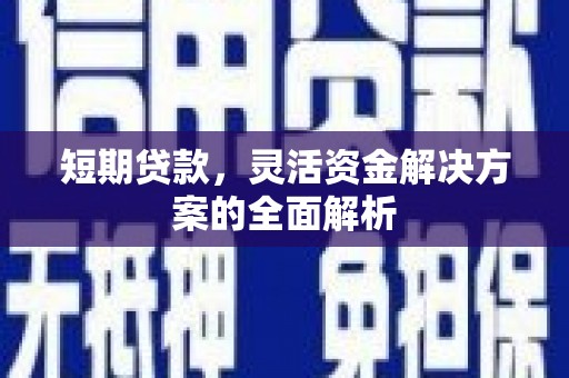横山短期贷款，灵活资金解决方案的全面解析