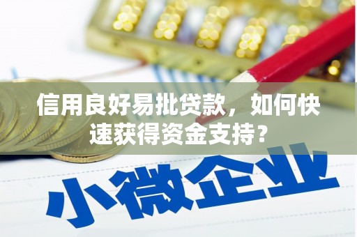 横山信用良好易批贷款，如何快速获得资金支持？