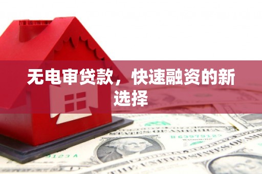 横山无电审贷款，快速融资的新选择