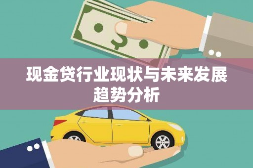 横山现金贷行业现状与未来发展趋势分析
