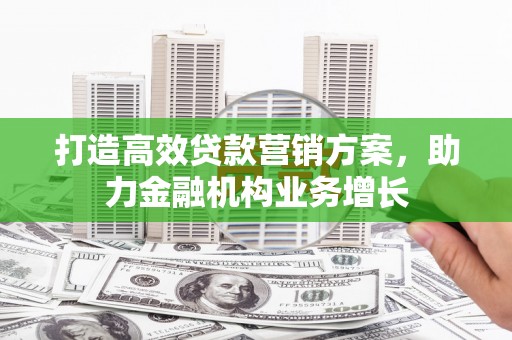 横山打造高效贷款营销方案，助力金融机构业务增长