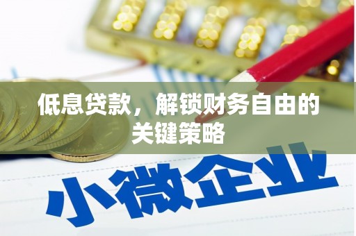 横山低息贷款，解锁财务自由的关键策略