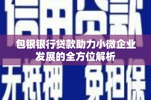 横山包银银行贷款助力小微企业发展的全方位解析