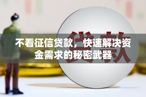 横山不看征信贷款，快速解决资金需求的秘密武器