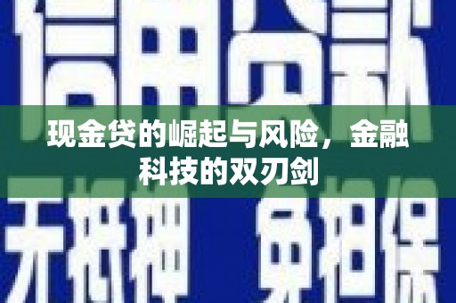 横山现金贷的崛起与风险，金融科技的双刃剑