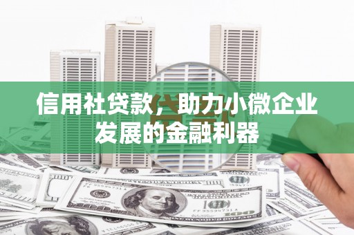 横山信用社贷款，助力小微企业发展的金融利器