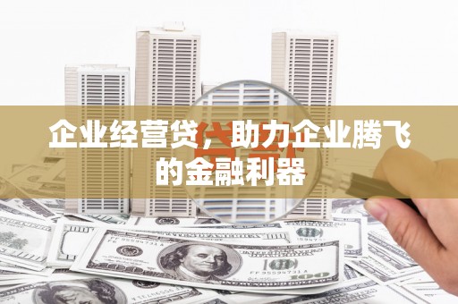 横山企业经营贷，助力企业腾飞的金融利器