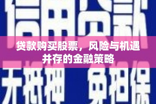 横山贷款购买股票，风险与机遇并存的金融策略