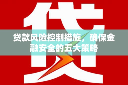 横山贷款风险控制措施，确保金融安全的五大策略