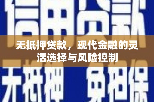 横山无抵押贷款，现代金融的灵活选择与风险控制