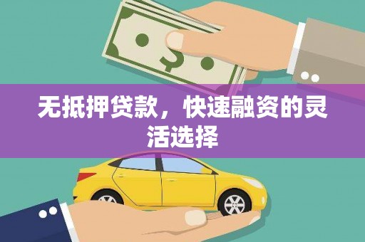 横山无抵押贷款，快速融资的灵活选择