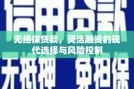 横山无担保贷款，灵活融资的现代选择与风险控制