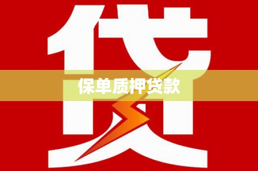 横山保单质押贷款