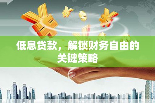 横山低息贷款，解锁财务自由的关键策略