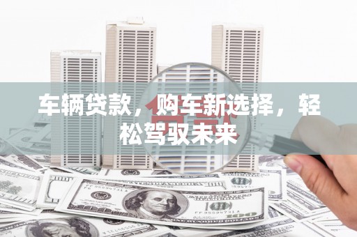 横山车辆贷款，购车新选择，轻松驾驭未来