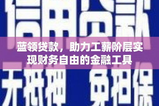 横山蓝领贷款，助力工薪阶层实现财务自由的金融工具